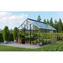 Vitavia Gewächshaus "Meridian 1 11500",schwarz,11,5 m2