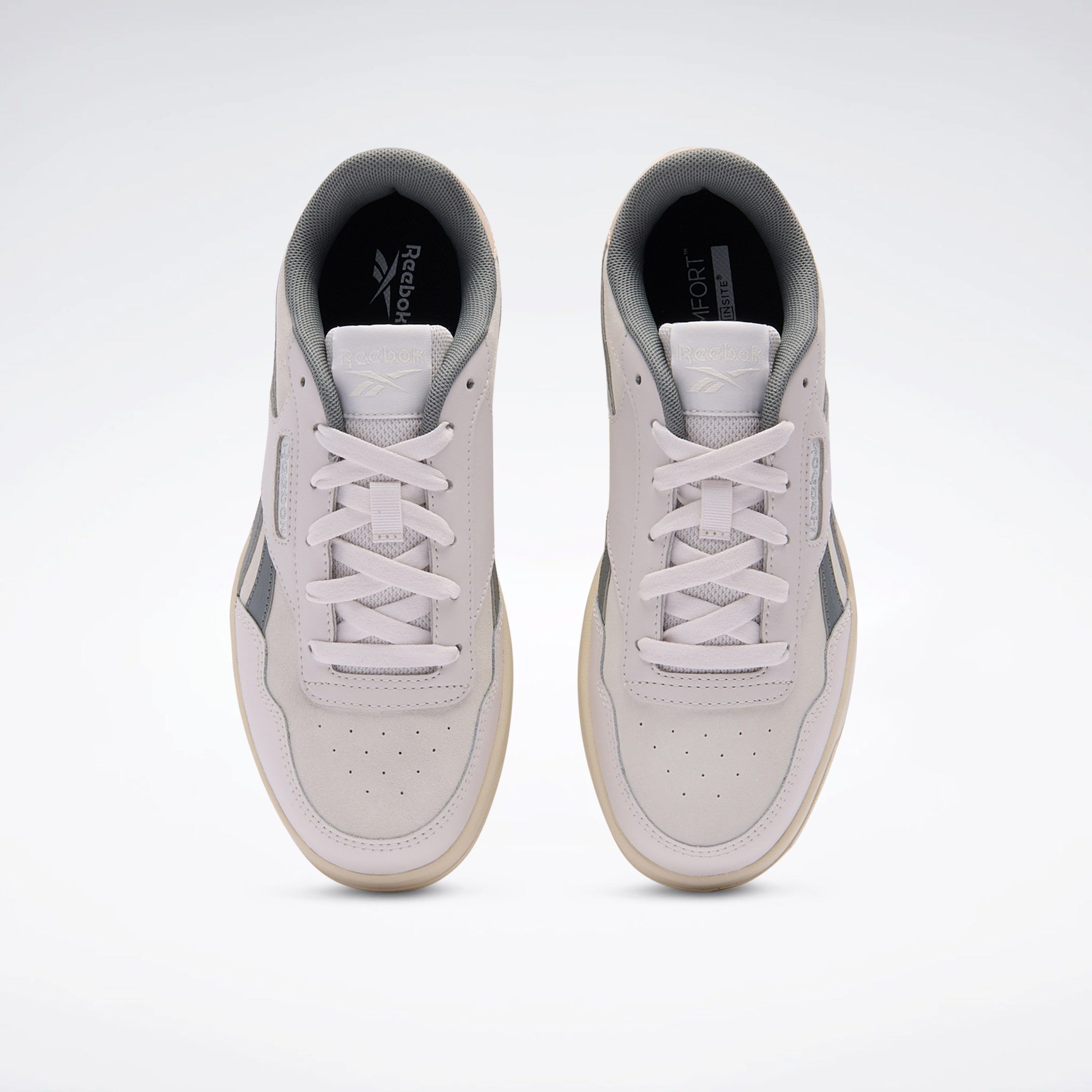 Sneaker REEBOK CLASSIC "REEBOK COURT ADVANCE", Damen, Gr. 37, weiss (alabaster, grau4, chalk), Synthetik, Schuhe Sneaker alabaster, grau4, chalk 37