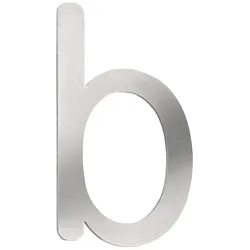 CMD Creative Metalldesign Hausnummer „ b “, Höhe 16cm, Edelstahl, gebürstet CMD-b