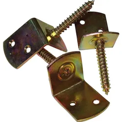 Hadra, Holzverbinder, Flechtzaunbeschlag+Schr.T gelb verzinkt (Flechtzaunbeschläge, 1 Stk.)