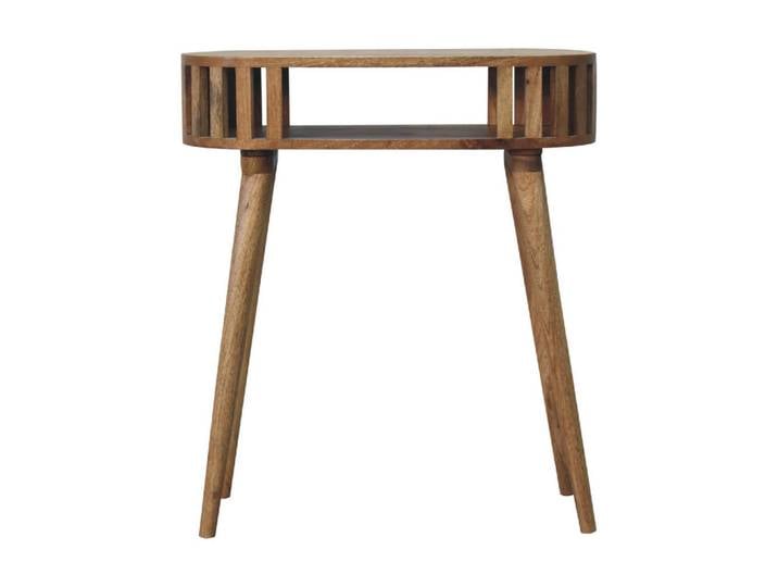 Artisan Furniture Konsole Ariella, Offenes Regal, Beige, Holz, Echtholz,Mangoholz, Holz Optik, 1 Fächer, Rechteckig, 70x80x30 cm, Wohnzimmer, Wohnzimmertische, Konsolentische