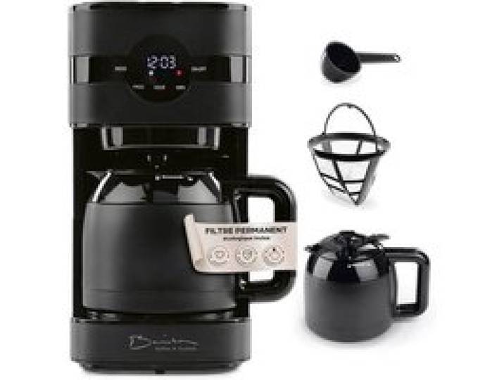 Cafetière filtre - BARISTA - Thermos 1 25 L - Minuterie 24h programmable - Filtre permanent lavable