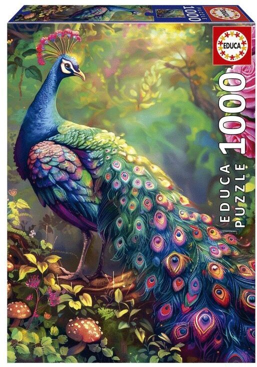 Puzzle 1000 pcs Jardin de paons - Educa