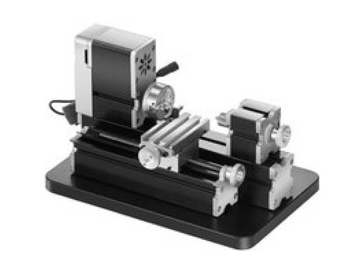 VEVOR Mini Tour à Métaux Didactique 70 x 130 mm 20000 tr/min 36 W Moteur Haute Puissance, Mandrin à 3 Mâchoires, Tour à Métaux Compact avec Protection pour Usinage Traitement de Pièces de Précision
