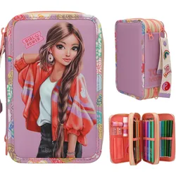 TOPModel 3 Fach Federtasche mit Anhänger GIRL POWER