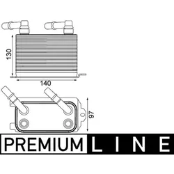 Ölkühler Automatikgetriebe MAHLE CLC 228 000P für Land Rover Range III