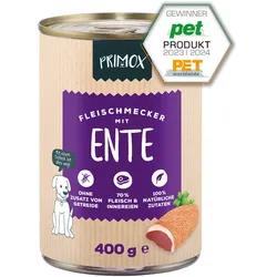 Primox Hunde Nassfutter mit Ente 6 x 400g 6x400 g