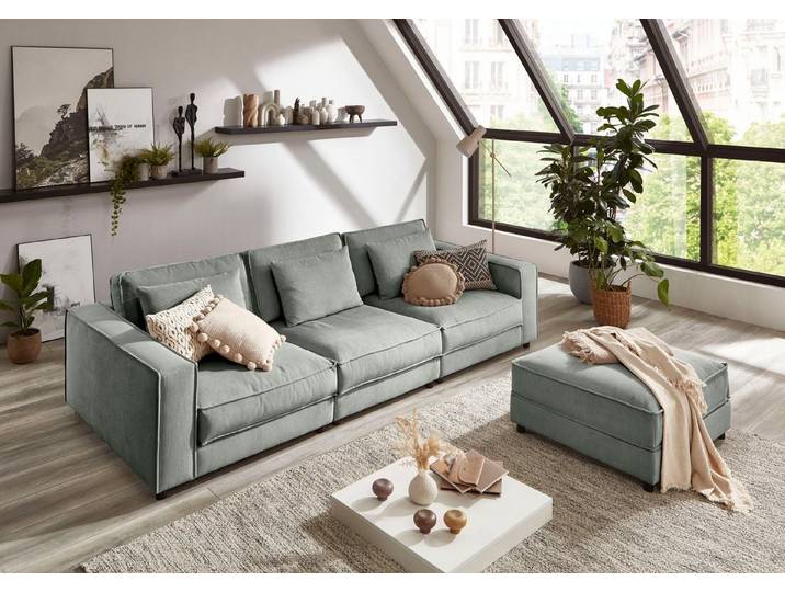 OTTO home 3-Sitzer Valan, XXL-Sitzfläche, mit Cord-Bezug, frei stellbar, mit Wellenunterfederung