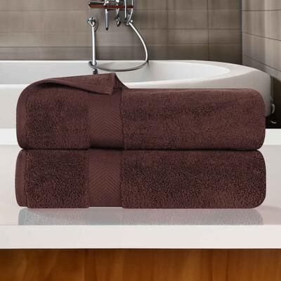 Superior 100% Cotton Zero Twist Bath Towel Set of 2 Super Soft & Absorbent, Quick-Dry