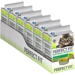 PERFECT FIT Multipack Natural Vitality Adult 1+ 6 x 50 Gramm Katzennassfutter Truthahn/Huhn