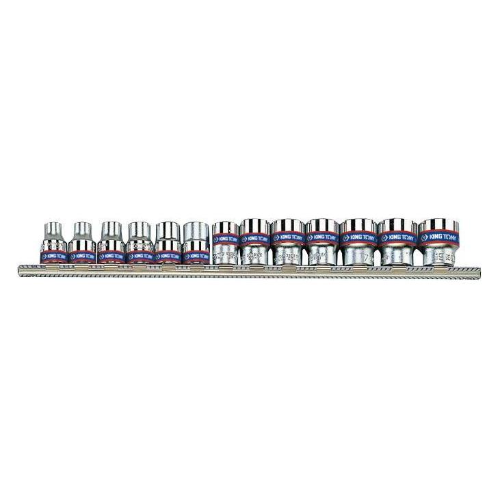 King tony Juego Vasos 3/8" Hexagonales - 13Pzas (3/8") (3513MR)