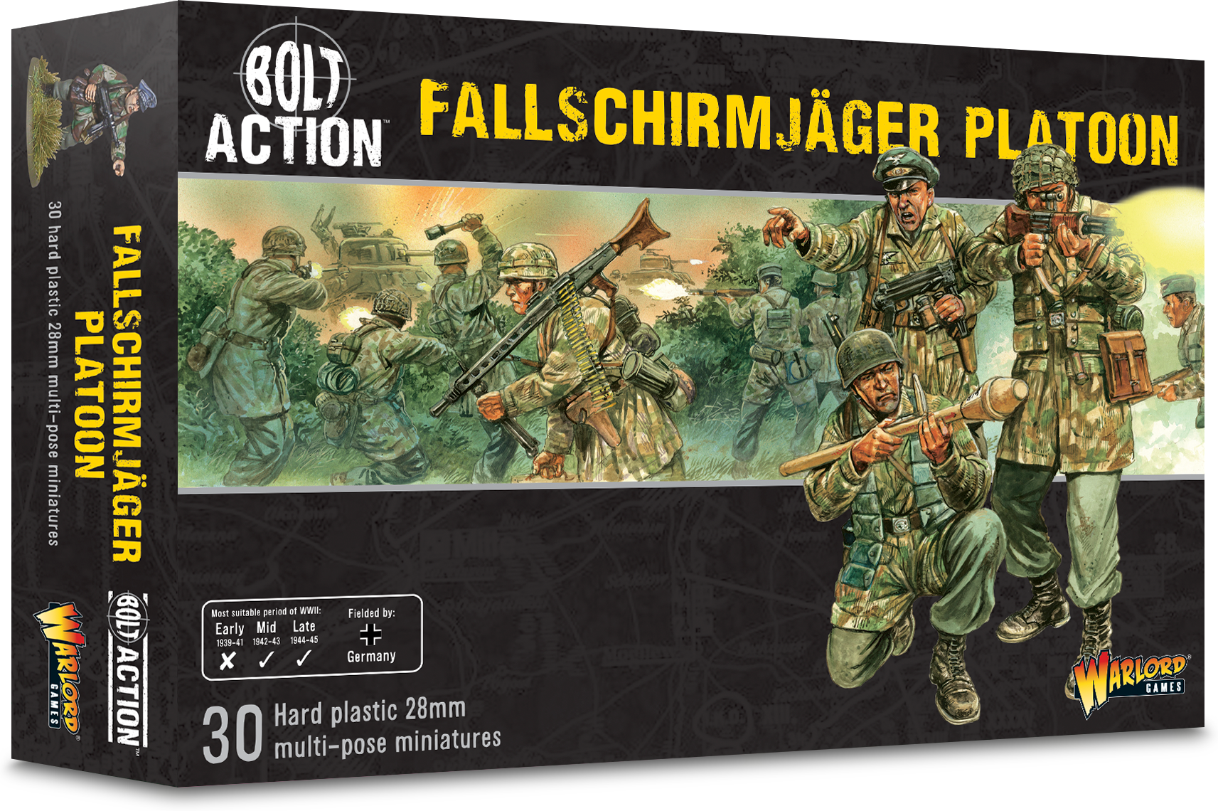 Bolt Action Fallschirmjäger Platoon 30-Piece Miniatures Set for Warlord Games