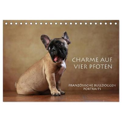 Charme auf vier Pfoten - Französische Bulldoggen Portraits (Tischkalender 2027 DIN A5 quer), CALVENDO Monatskalender