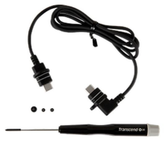 Transcend TS-DBK3 DrivePro Body 60 accessoire set, zwart, 1 meter