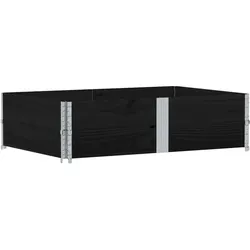 Helloshop26 - Hochbeet für Pflanzen Blumen Terrasse Garten 150 x 100 cm massives schwarzes Kiefernholz 02_0037424