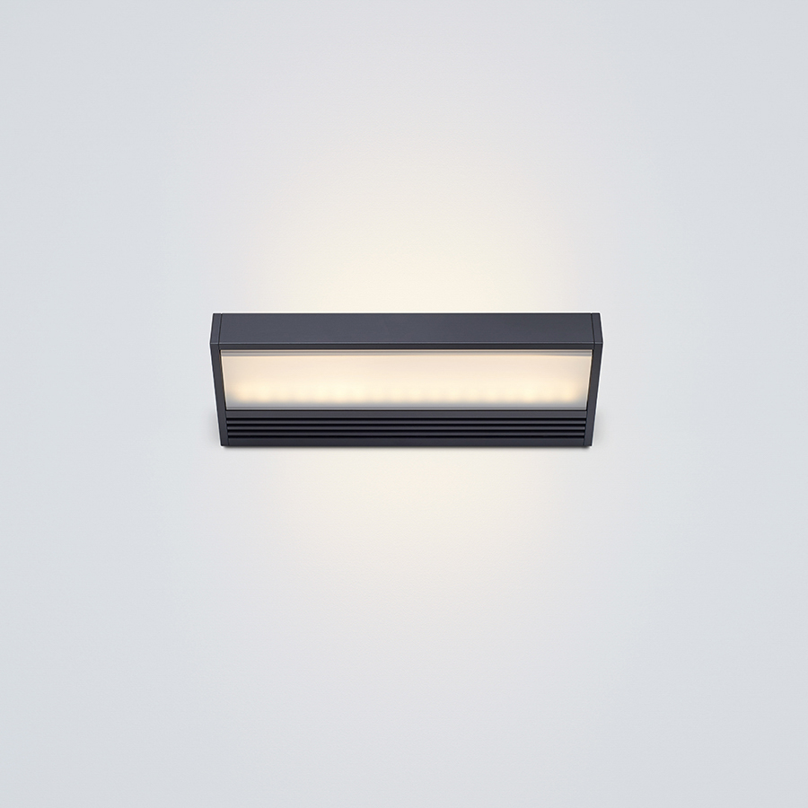 Serien Lighting LED-Wandleuchte SML² 22cm schwarz 2700K satinée/Raster SM1338 4260331395527