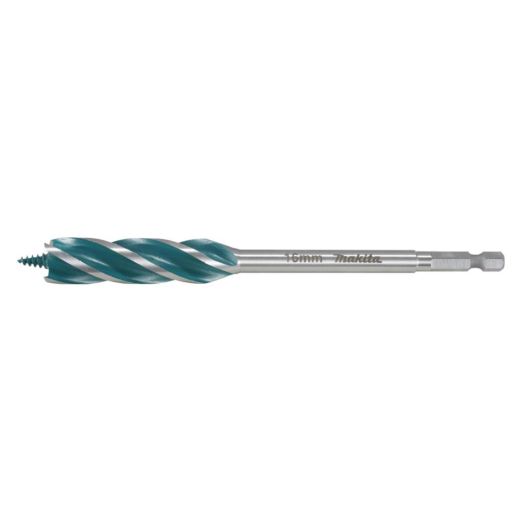 Makita Wood Drill Bit, 16 x 53/165 mm, 4 Cutting Edges, 1/4" HEX (70082392)