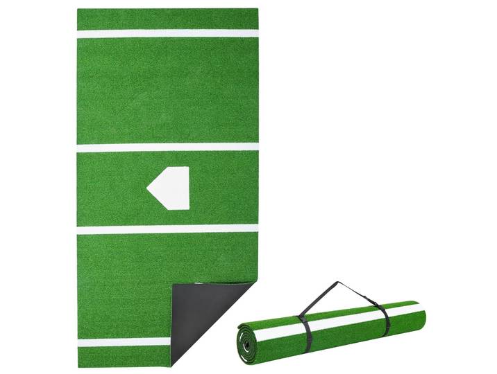 VEVOR Tapis d'entraînement pour baseball (366 x 183 cm)\, tapis de frappe\, tapis pour cage de frappe\, tapis de baseball avec plaque de but et gazon anti-décoloration\, tapis de softball portable pour entraînement en extérieur\, vert. VEVOR Tapis d'entraînement pour baseball (366 x 183 cm)\, tapis de frappe\, tapis pour cage de frappe\, tapis de baseball avec plaque de but et gazon anti-décoloration\, tapis de softball portable pour entraînement en extérieur\, vert. VEVOR Tapis d'entraînement pour baseball (366 x 18