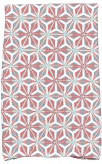 E by Design Water Mosaic Geometric Print Kitchen Towel