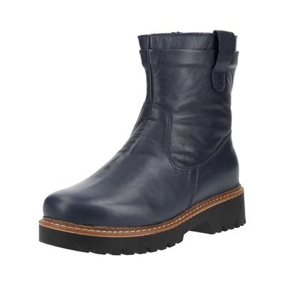Stiefelette ANDREA CONTI "Andrea Conti Stiefelette Leder", Damen, Gr. 40, dunkelblau, Leder, Schuhe Stiefelette