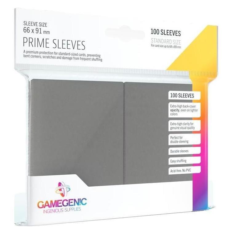 Gamegenic GGS10025 - Prime Hüllen, grau (100 Hüllen) (02337)