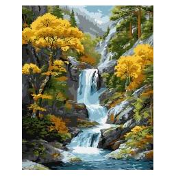 Ideyka Malen nach Zahlen - Unter dem Herbstwasserfall (78585443)