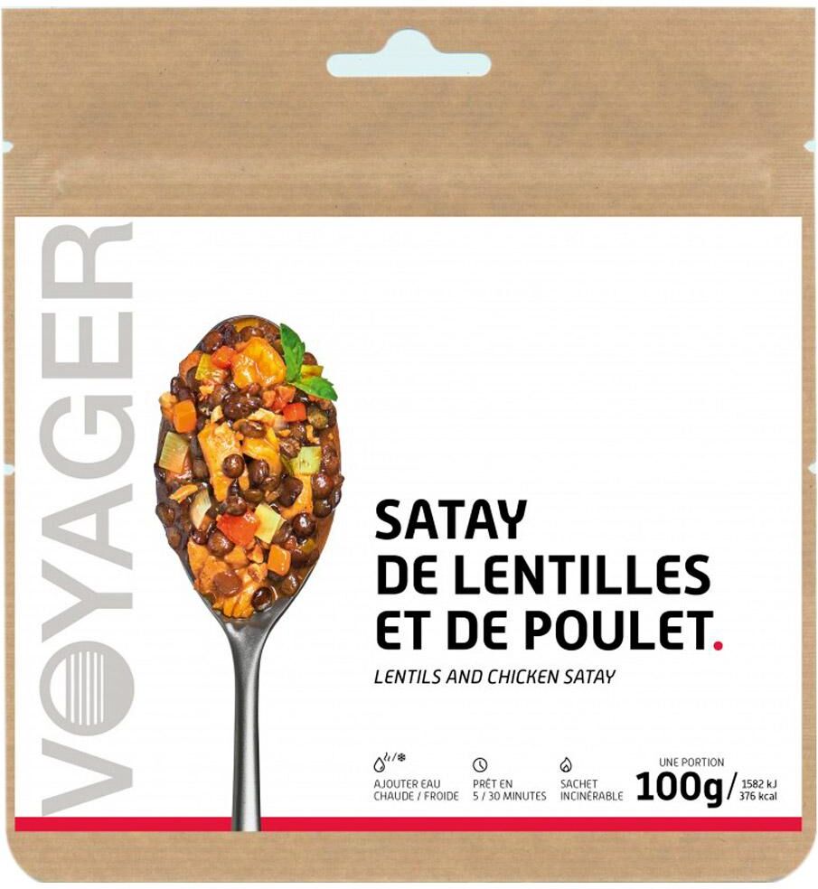 Voyager  - Satay De Lentilles Au Poulet 100 g. - Repas Lyophilisé