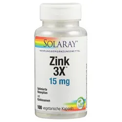 Zink 3x 15 mg Solaray 100 ST