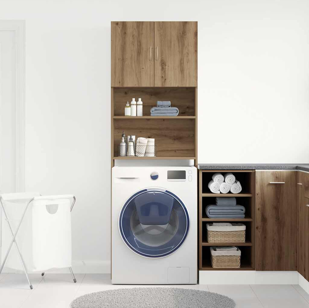 Alpen Home Freestanding Bathroom Cabinet Artisan Oak 190cm H X 64cm W X 24cm D