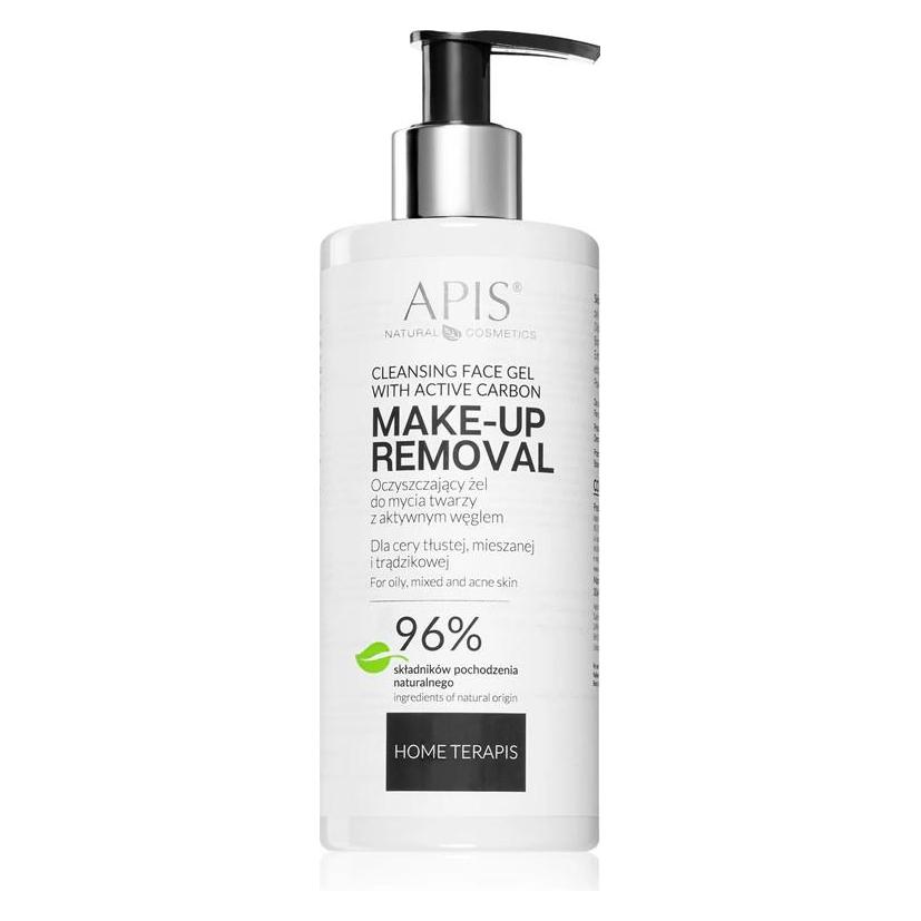 Apis Natural Cosmetics Apis Cleansing Facial Cleansing Gel With Activated Charcoal 300Ml (Reinigungsgel, 300 ml) (5901810004118)