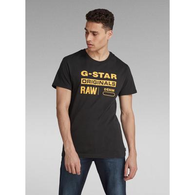 T-Shirt G-STAR "Graphic 8 T-Shirt", Herren, Gr. XXL, dk schwarz, Obermaterial: 100% Baumwolle, Shirts T-Shirt