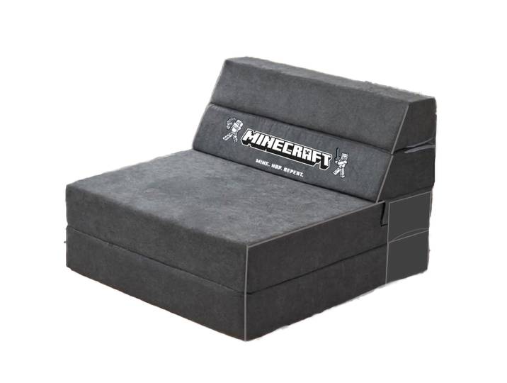 Klapp-Sofa MINECRAFT schwarz