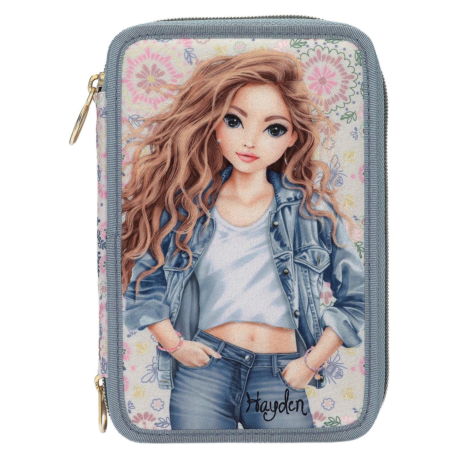 Top Model Topmodel - TOPModel Triple Pencil Case - FESTIVAL FUN - Cream, Light Blue (0414020)
