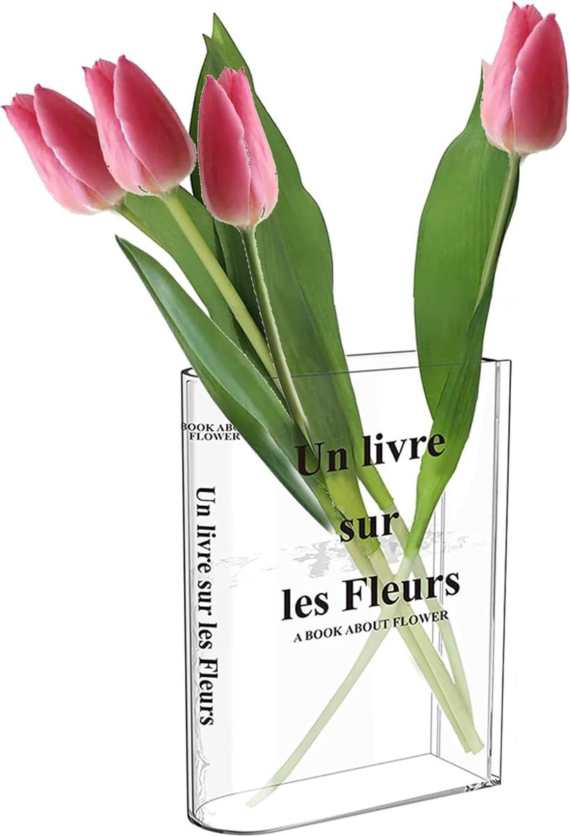Heldere Boekenvaas voor bloemstukken
