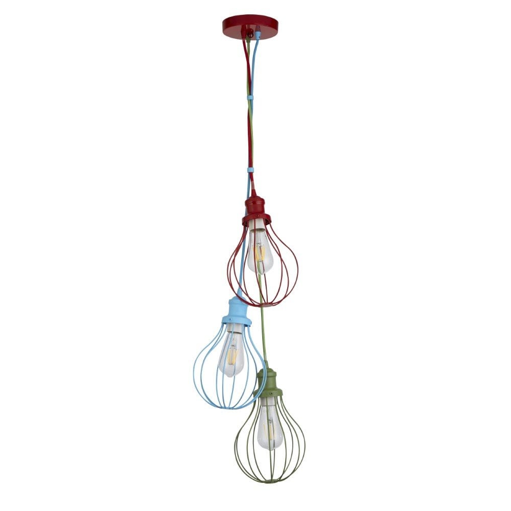 Searchlight Kinderkamer hanglamp Kids 3-lichts multicolour