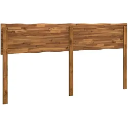 vidaXL, Bett Zubehör, Kopfteil mit Live Edge ROSTOCK Natur 200 cm Massivholz Akazie