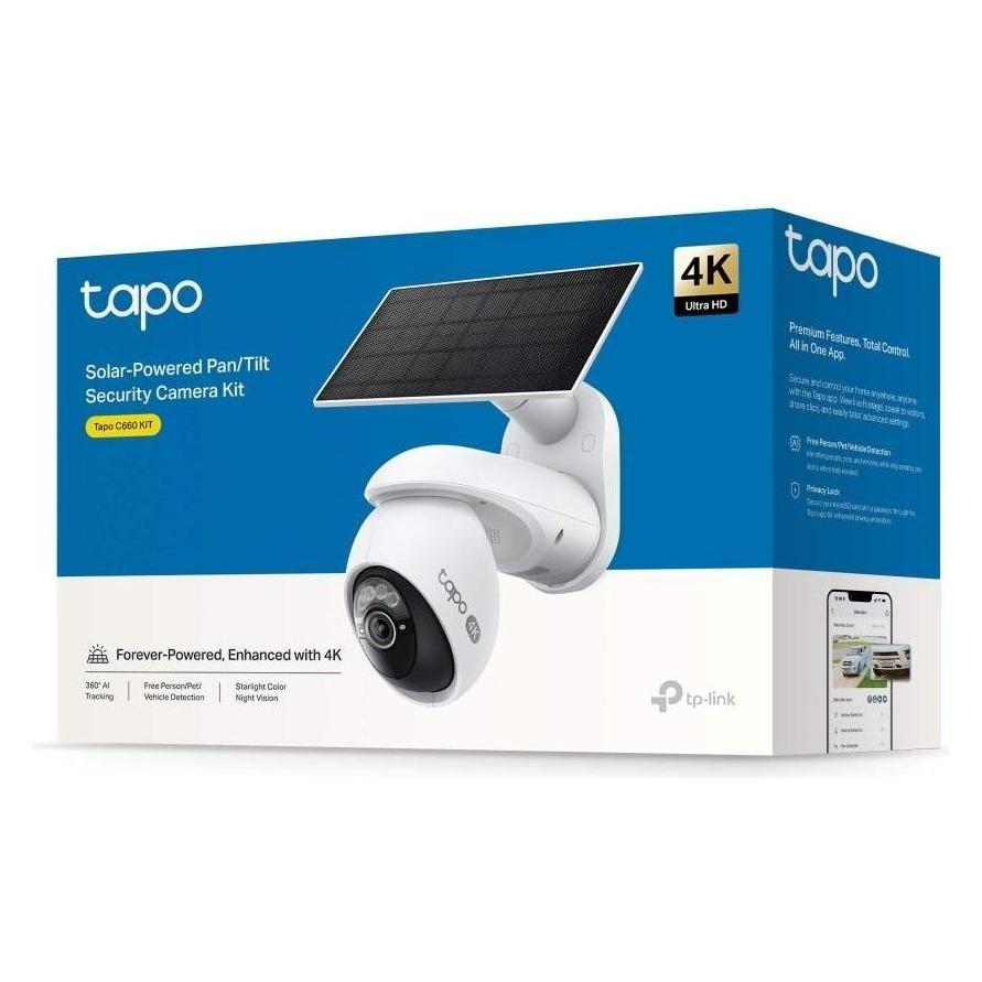 TP-Link TAPO C660 KIT - Solarbetriebene 4K-Pan-Tilt-Überwachungskamera, Tapo C660 KIT für den Aussenbereich (TAPO C660 KIT)