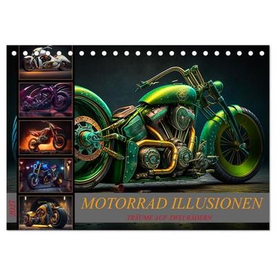 Motorrad illusionen (Tischkalender 2027 DIN A5 quer), CALVENDO Monatskalender