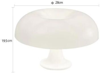 Inspired Finds Minimalist Modern Orange Mushroom Table Lamp Danish Designer Style white