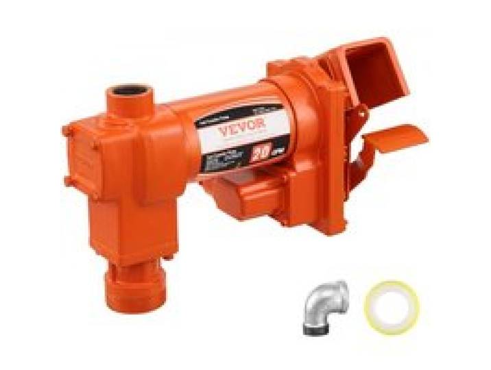 VEVOR Pompe Transfert Carburant 12 V CC 75,7 L/min 1/4 CV Pompe d'Extraction Essence Haut Débit avec Boîte Récupération Carburant pour Mélange d'Essence, Diesel, Kérosène, Éthanol, Méthanol, Biodiesel
