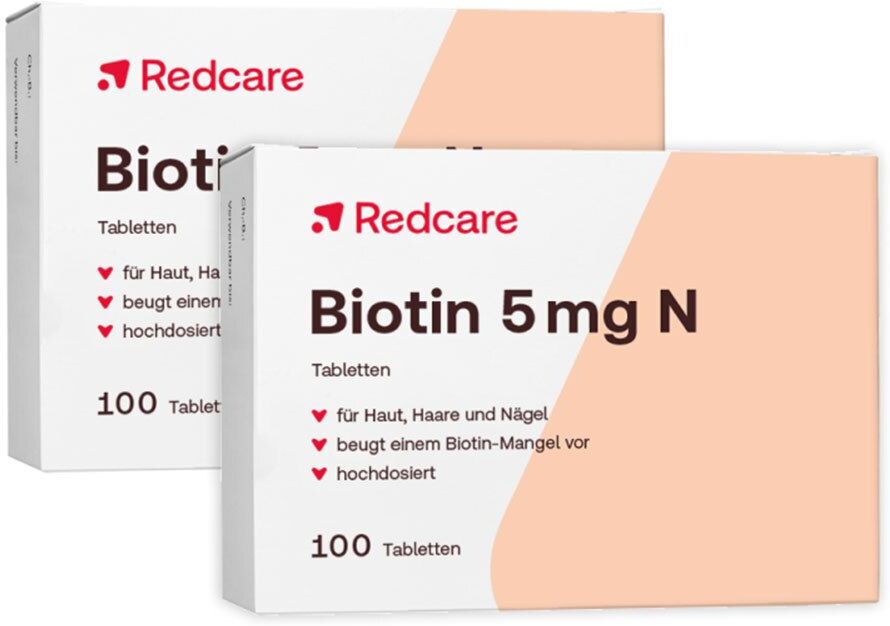 Redcare von Shop Apotheke 2x Biotin 5 mg N RedCare 2x100 St Tabletten