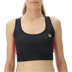 UYN Running Exceleration Smart Storage Lauf Tanktop Damen black/rose/sunny XS