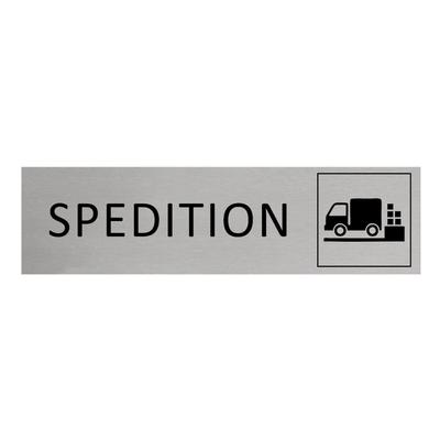 CombiCraft Aluminium Türschild Spedition 165x45mm mit 3M-Tape zur Befestigung, einfache Kennzeichnung von Räumen und Bereichen