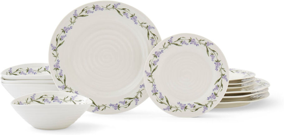 Sophie Conran, Lavandula - 12 Piece Dinnerware Set, Service for 4 White 12
