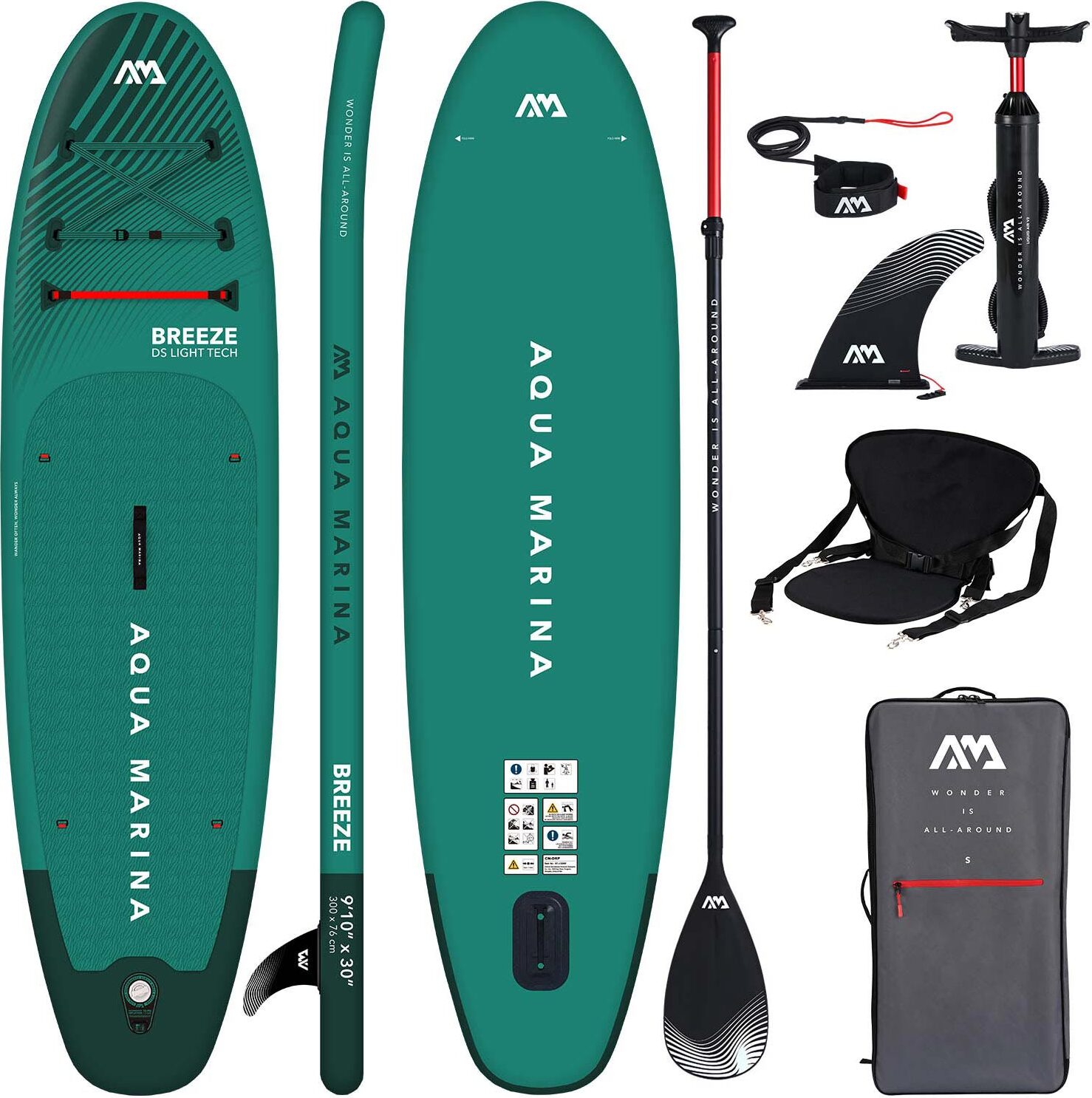 Aqua Marina Breeze 9'10" SUP-Brett BT-23BRP + KAYAK SITZ