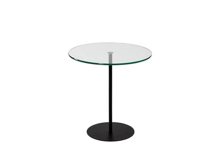 Hanah Home Moderner schwarzer Beistelltisch, 50 x 50 x 50 cm Tischplatte aus 100% gehärtetem Glas & Metallgestell Stilvolles Industriedesign für Zuhause & Büro