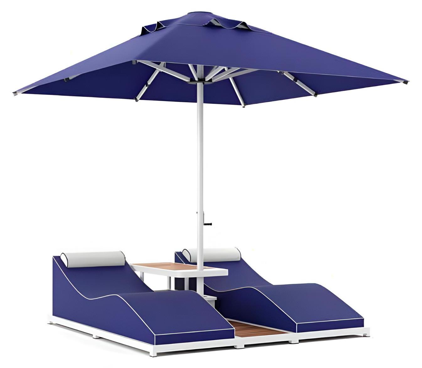 Stilvoller Liegestuhl Designer Metallrahmen Exklusive Gartenliege