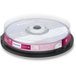 Philips DM4S6B10F - 10 x DVD-R - 4.7 GB (120 Min.) 16x - Spindel
