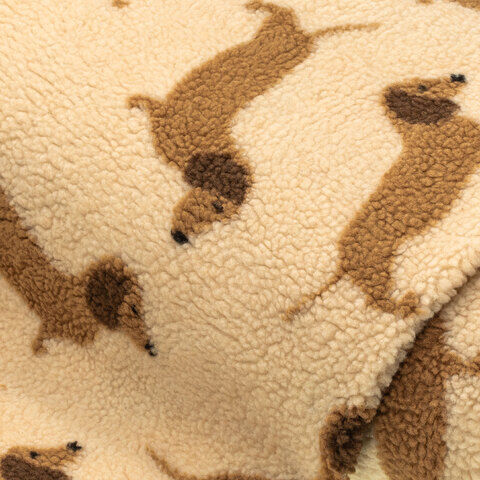 Teddy-Jacquard "Hunde", braun-color