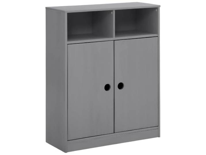 Alpi Schrank mit 2 Türen aus Kiefer in grau